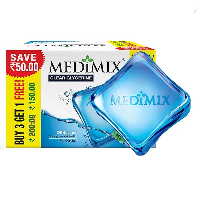 Medimix Clear Glycerine Oil Balance Eucalyptus Oil & Mint - 400g Buy 3 Get 1 Free